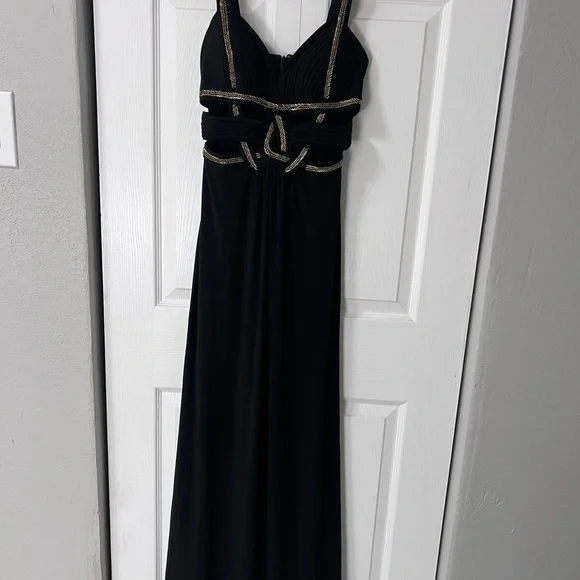 black and lace dress Andrea & Leo A1228 Fitted Lace Long Dress 14 / Black